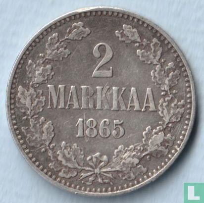 Finlande 2 markkaa 1865 (type 1) - Image 1