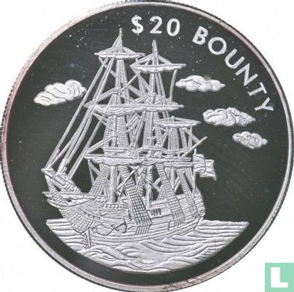 Liberia 20 dollars 2000 (PROOF) "H.M.S. Bounty" - Image 2