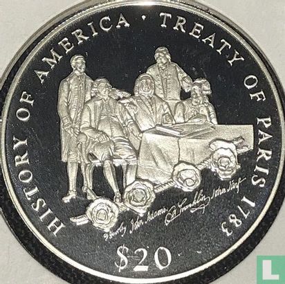 Libéria 20 dollars 2000 (BE) "Treaty of Paris" - Image 2