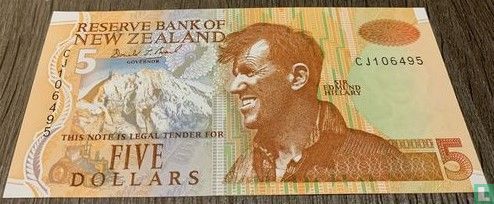 New Zealand 5 Dollars - Image 1