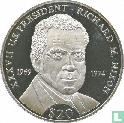 Liberia 20 dollars 2000 (PROOF) "Richard M. Nixon" - Afbeelding 2