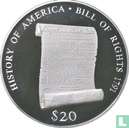 Libéria 20 dollars 2000 (BE) "Bill of rights" - Image 2