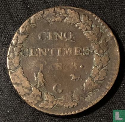 Frankrijk 5 centimes AN 8 (G) - Afbeelding 1