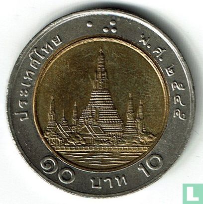 Thaïlande 10 baht 2002 (BE2545) - Image 1
