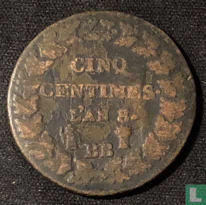 Frankrijk 5 centimes AN 8 (BB) - Afbeelding 1