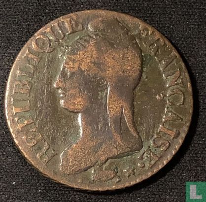 Frankrijk 5 centimes AN 8 (BB) - Afbeelding 2