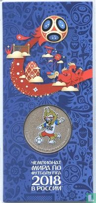 Russia 25 rubles 2018 (folder) "Football World Cup in Russia - Mascot" - Image 1