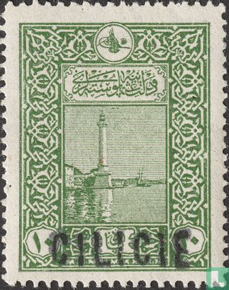 Lighthouse, with overprint