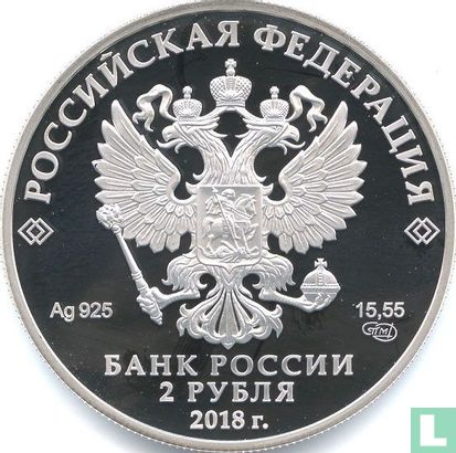 Rusland 2 roebels 2018 (PROOF) "80th anniversary Birth of Vladimir Visotzky" - Afbeelding 1