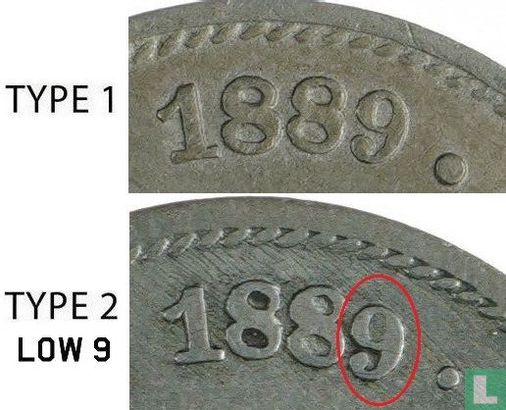 Empire allemand 5 pfennig 1889 (G - type 1) - Image 3