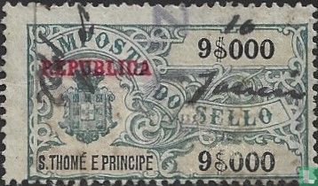 Imposto do sello met opdruk 9$000