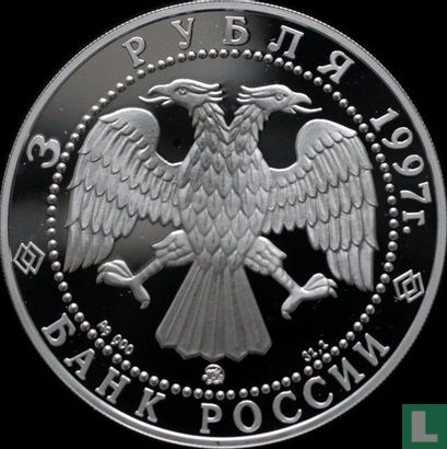 Russie 3 roubles 1997 (BE) "Polar bear and walrus" - Image 1