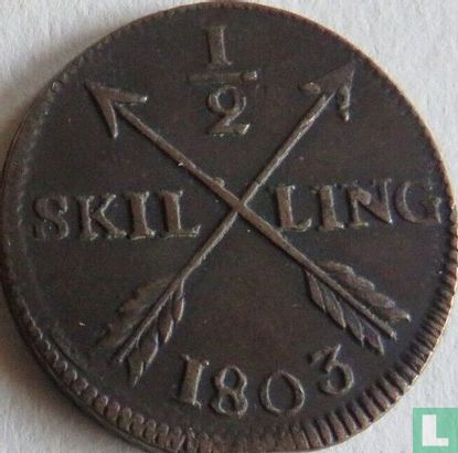 Sweden ½ skilling 1803 (type 1) - Image 1