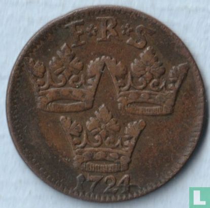 Suède 1 öre K.M. 1724 - Image 1