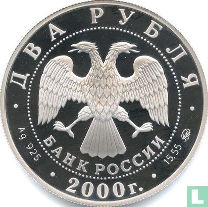 Russia 2 rubles 2000 (PROOF) "150th anniversary Birth of Sofya Vasilyevna Kovalevskaya" - Image 1
