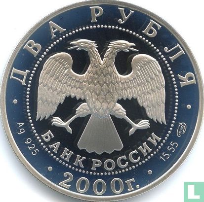 Russia 2 rubles 2000 (PROOF) "150th anniversary Birth of Mikhail Ivanovich Chigorin" - Image 1