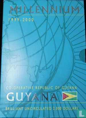 Guyana 2000 dollars 1999 (folder) "Millennium dawn" - Image 1