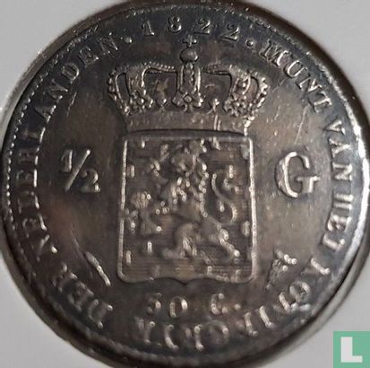 Nederland ½ gulden 1822 (zonder MICHAUT) - Afbeelding 1