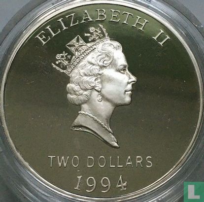 Bermudes 2 dollars 1994 (BE) "Royal visit" - Image 1