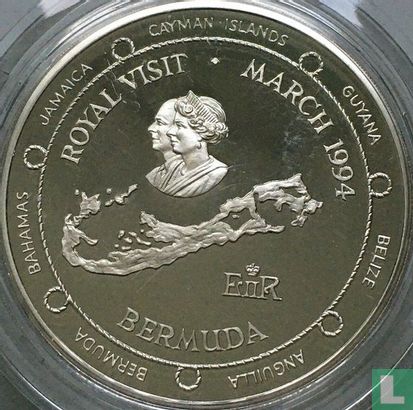 Bermudes 2 dollars 1994 (BE) "Royal visit" - Image 2