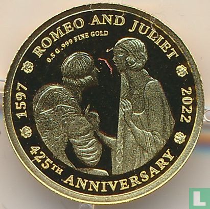 Congo-Brazzaville 100 francs 2022 (PROOF) "425th anniversary First edition of Romeo and Juliet" - Afbeelding 1