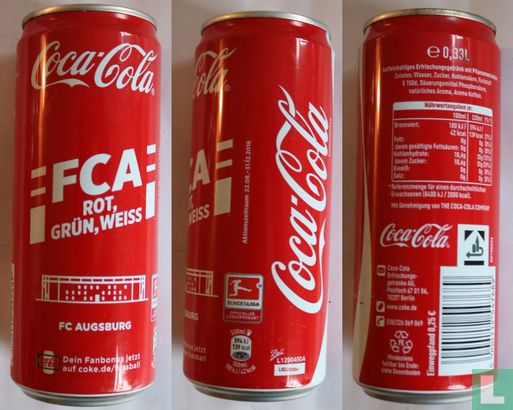 Coca-Cola - FCA rot, grün, weiss