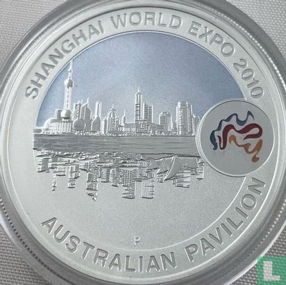 Australië 1 dollar 2010 "Shanghai World Expo - Shanghai cityscape" - Afbeelding 2