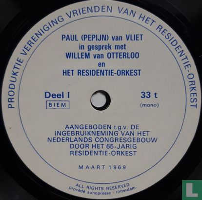 Paul (Pepijn) van Vliet in gesprek met Willem van Otterloo en het Residentie-orkest - Image 3