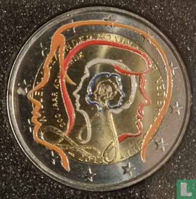 2 euro gekleurd oranje boven - Image 1