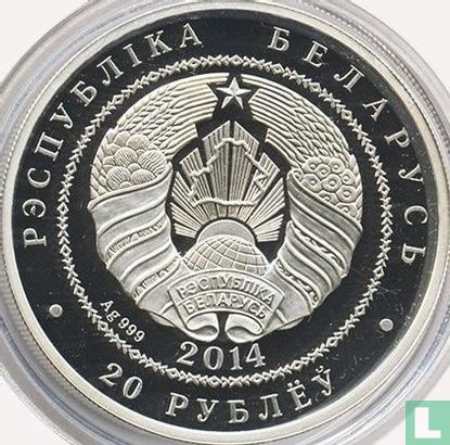 Belarus 20 rubles 2014 (PROOF) "Hare" - Image 1