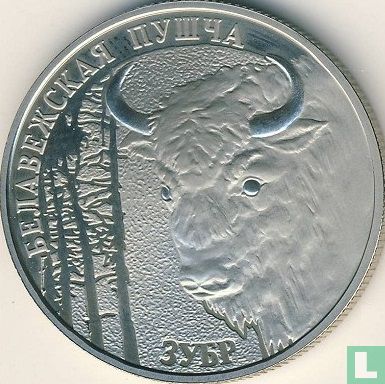 Belarus 1 ruble 2001 (PROOFLIKE) "Belovezhskaya Pushcha National Park" - Image 2