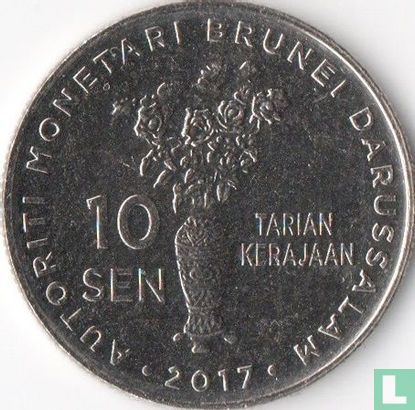 Brunei 10 sen 2017 "50th anniversary Accession to the throne" - Image 1