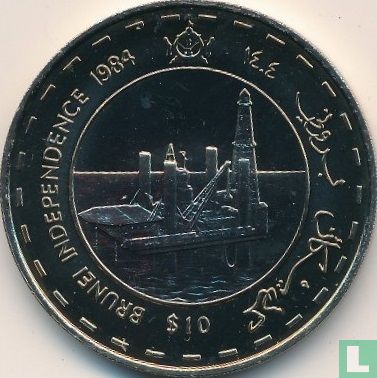 Brunei 10 dollars 1984 "Independence day" - Image 1