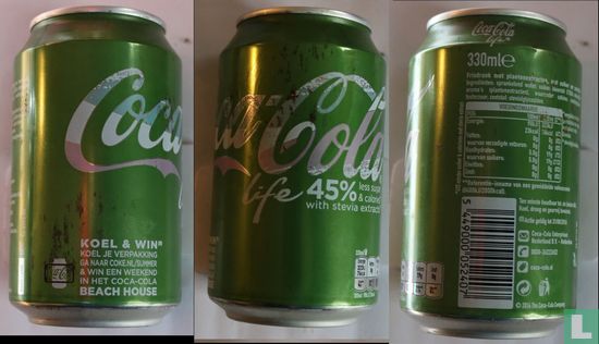 Coca-Cola Life - 45% less sugar & calories with stevia extracts - Afbeelding 1