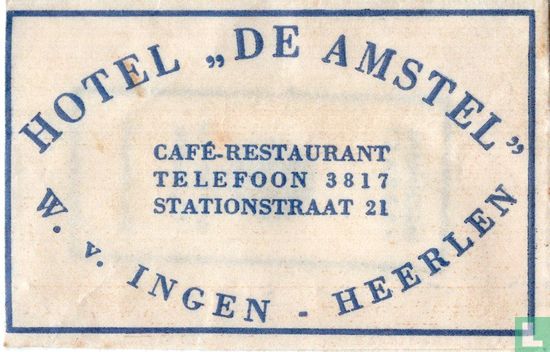 Hotel "De Amstel" Café Restaurant - Afbeelding 1