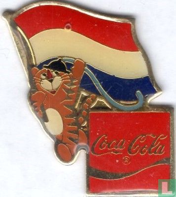 kat met nederlandse vlag coca cola