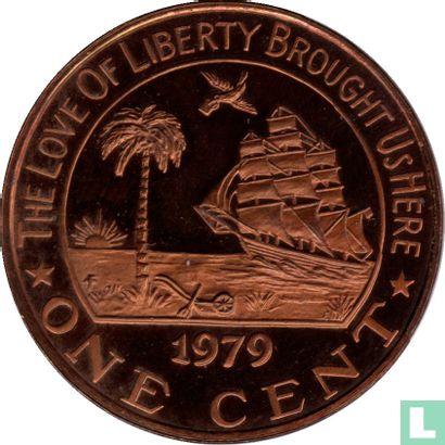 Liberia 1 cent 1979 (PROOF) "Organization of African Unity meeting" - Afbeelding 1