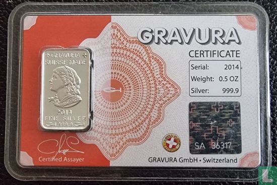 Zilverbaar - Pure Silver 999.9 Lingot (15,55 gr) 2014 - Afbeelding 1