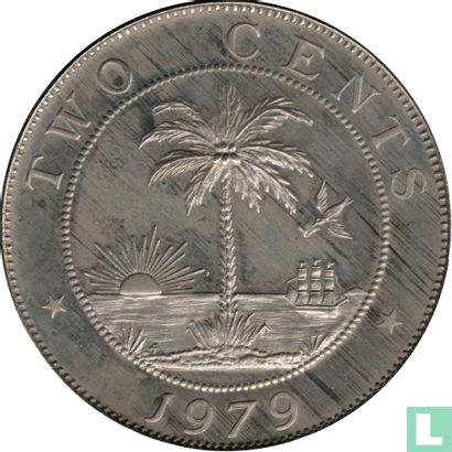 Liberia 2 cents 1979 (PROOF) "Organization of African Unity meeting" - Afbeelding 1