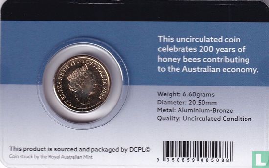 Australien 2 Dollar 2022 (Coincard) "Bicentenary of honey bee industry" - Bild 2