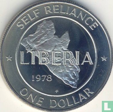 Liberia 1 dollar 1978 (PROOF) - Image 1