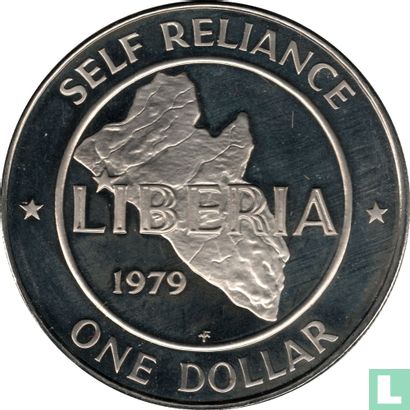 Liberia 1 dollar 1979 (PROOF) "Organization of African Unity meeting" - Image 1