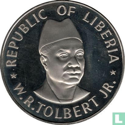 Liberia 1 dollar 1979 (PROOF) "Organization of African Unity meeting" - Image 2