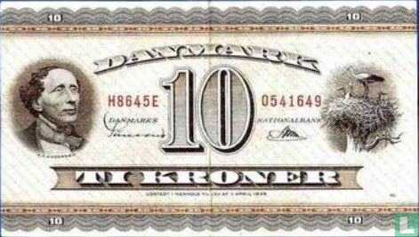 Denmark 10 kroner (prefix H2-J3) - Image 1