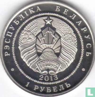 Wit-Rusland 1 roebel 2013 (PROOFLIKE) "2014 Football World Cup in Brazil" - Afbeelding 1