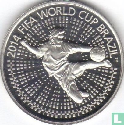 Belarus 1 ruble 2013 (PROOFLIKE) "2014 Football World Cup in Brazil" - Image 2