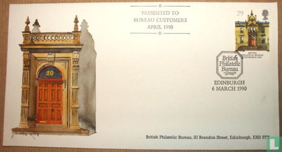 Royal Mail-Britse Filatelistische Bureau envelop