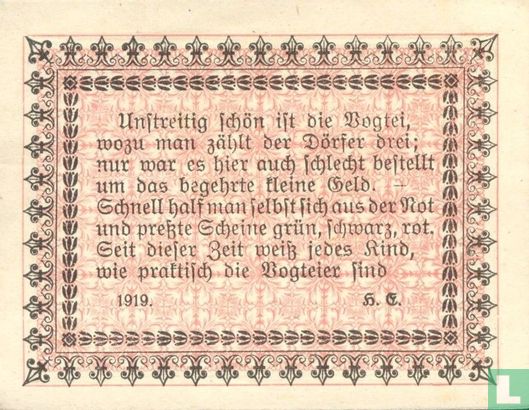 Oberdorla, Gemeinde - 1/2 Mark 1919 - Bild 2
