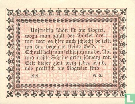 Oberdorla, Gemeinde - 1/2 mark 1919 - Image 2