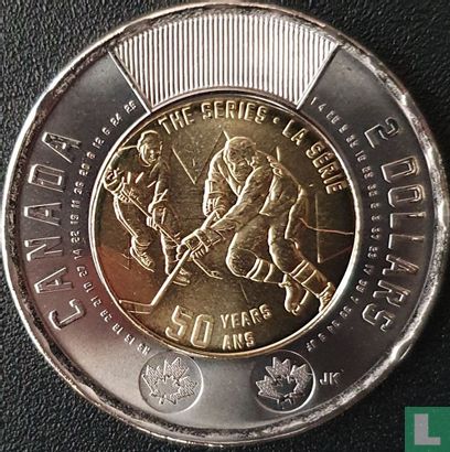 Canada 2 dollars 2022 (kleurloos) "50th anniversary of the Summit Series" - Afbeelding 2